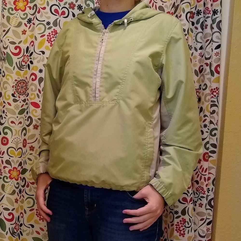 Eddie Bauer Lined Quarter Zip Rain Jacket
